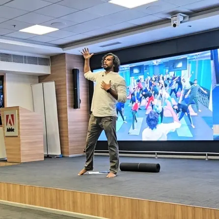 Online Corporate Yoga Session for remote teams